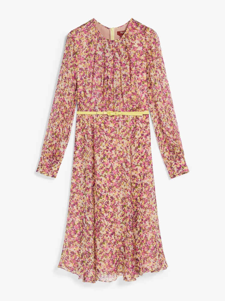 Silk chiffon hotsell floral dress