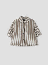 Load image into Gallery viewer, Margaret-Howell-Drop-Pocket-shirt-Candy-Stripe-Cinnamon-Off-White

