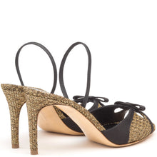 Load image into Gallery viewer, Safara-Rupert-Sanderson-Gold-Black-Heel-Bowns-Cambridge-AW22.2