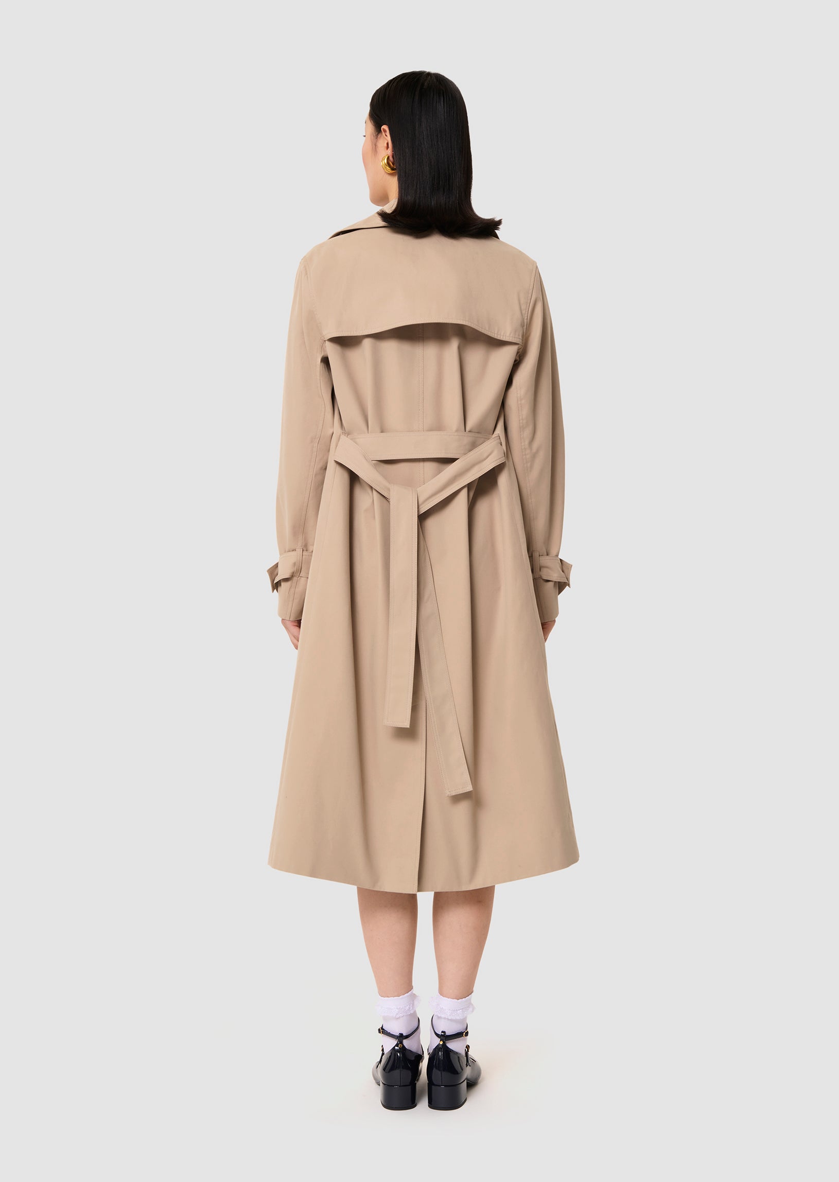 Tara Jarmon Women's Ivon Beige Cotton Gabardine Trench Coat