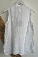 Load image into Gallery viewer, 120-percent-lino-sleeveless-linen-top-in-white-bowns-cambridge
