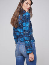 Load image into Gallery viewer, L&#39;Agence Billi Belted Cobalt Tweed Jacket
