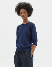 Load image into Gallery viewer, Margaret Howell MHL. Crew Neck T-Shirt Hemp Cotton Workwear Blue
