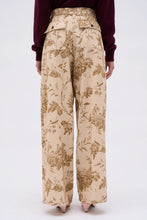 Load image into Gallery viewer, paul-and-joe-womens-hyppolite-trousers-in-cotton-twill-with-toile-de-jouy-print-in-beige-bain
