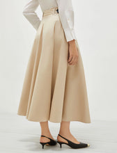 Load image into Gallery viewer, 3101015102002-marella-women-s-kuban-jacquard-skirt-cotton-in-sand
