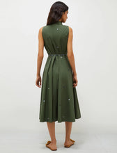 Load image into Gallery viewer, 3221225202002-ensign-green-marella-green-cotton-fit-and-flare-dress
