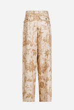Load image into Gallery viewer, paul-and-joe-womens-hyppolite-trousers-in-cotton-twill-with-toile-de-jouy-print-in-beige-bain
