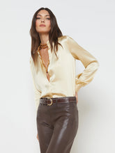 Load image into Gallery viewer, L&#39;agence Bianca Silk Blouse In Marzipan
