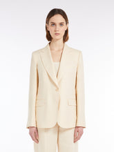 Load image into Gallery viewer, Weekend MaxMara Washed Linen Blazer in Ivory
