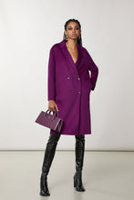 Load image into Gallery viewer, Patrizia Pepe Double Cloth Futuristic Purple Coat

