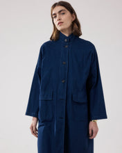 Load image into Gallery viewer, Hartford Valor Women's Midnight Blue Cotton Gabardine Coat
