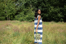 Load image into Gallery viewer, Beaumont Organic Riva Sue Bold Stripe Midnight And White Jersey Dress
