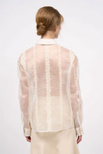 Load image into Gallery viewer, Paul &amp; Joe CLOCHETTE silk organza sheer shirt with with French embroidery
