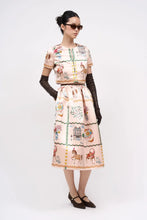 Load image into Gallery viewer, Paul &amp; Joe VOYAGE short-sleeved short jacket in printed duchess satin
