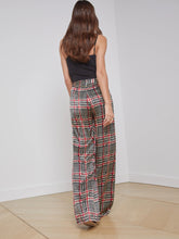 Load image into Gallery viewer, L-Agence-Gavin-Trousers-in-ivory-Black-Red-Glen-Plaid
