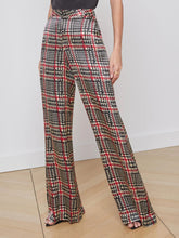 Load image into Gallery viewer, L-Agence-Gavin-Trousers-in-ivory-Black-Red-Glen-Plaid
