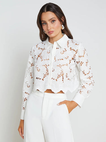 L'Agence-Lace-Cropped-Blouse-Seychelle