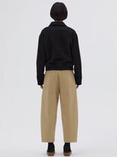 Load image into Gallery viewer, Margaret-Howell-MHL-Cropped-Bomber-Jacket-Boiled-Wool-Melton-Black
