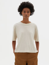 Load image into Gallery viewer, Margaret-Howell-MHL-Simple-T-Shirt-Cotton-Linen-Jersey-Natural-5
