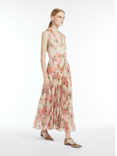 MaxMara-Studio-Women-s-EMERY-Flared-Printed-Georgette-Dress