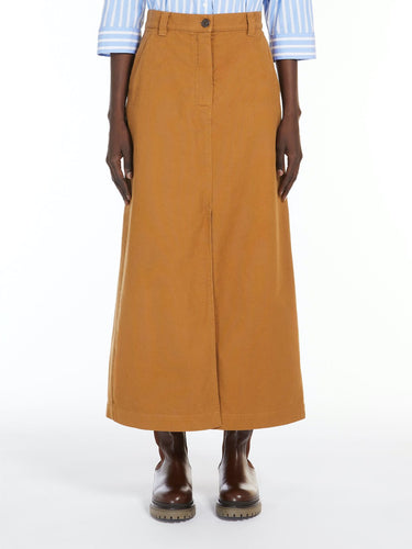MaxMara-Weekend-Quincy-Women-s-Long-Canvas-Skirt