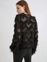 Load image into Gallery viewer, Marella Women&#39;s NOMME Fil Coupé Fringe Blouse in Black

