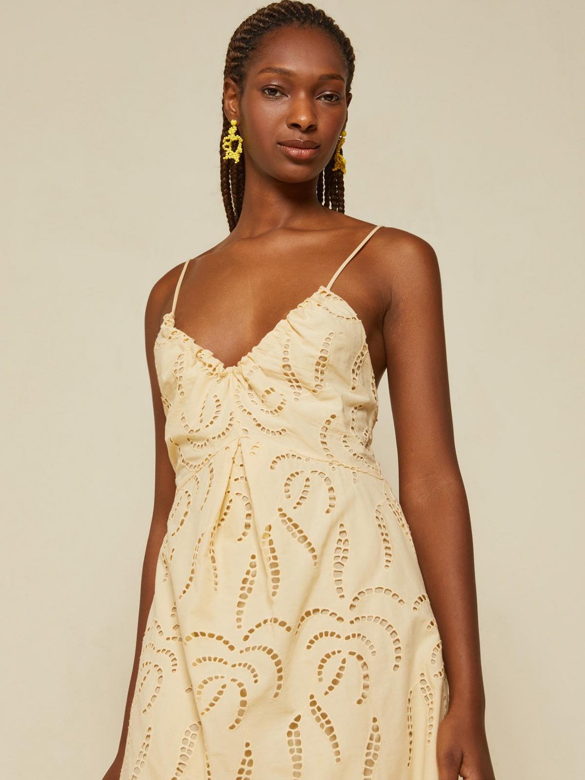 Otto d'Ame Broderie Anglaise Long Dress with a Bow – bowns cambridge