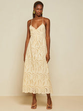 Load image into Gallery viewer, Otto-d-Ame-Broderie-Anglaise-long-Dress-with-Bow
