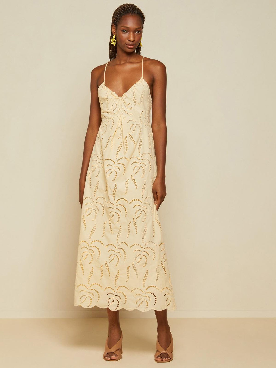 Otto-d-Ame-Broderie-Anglaise-long-Dress-with-Bow