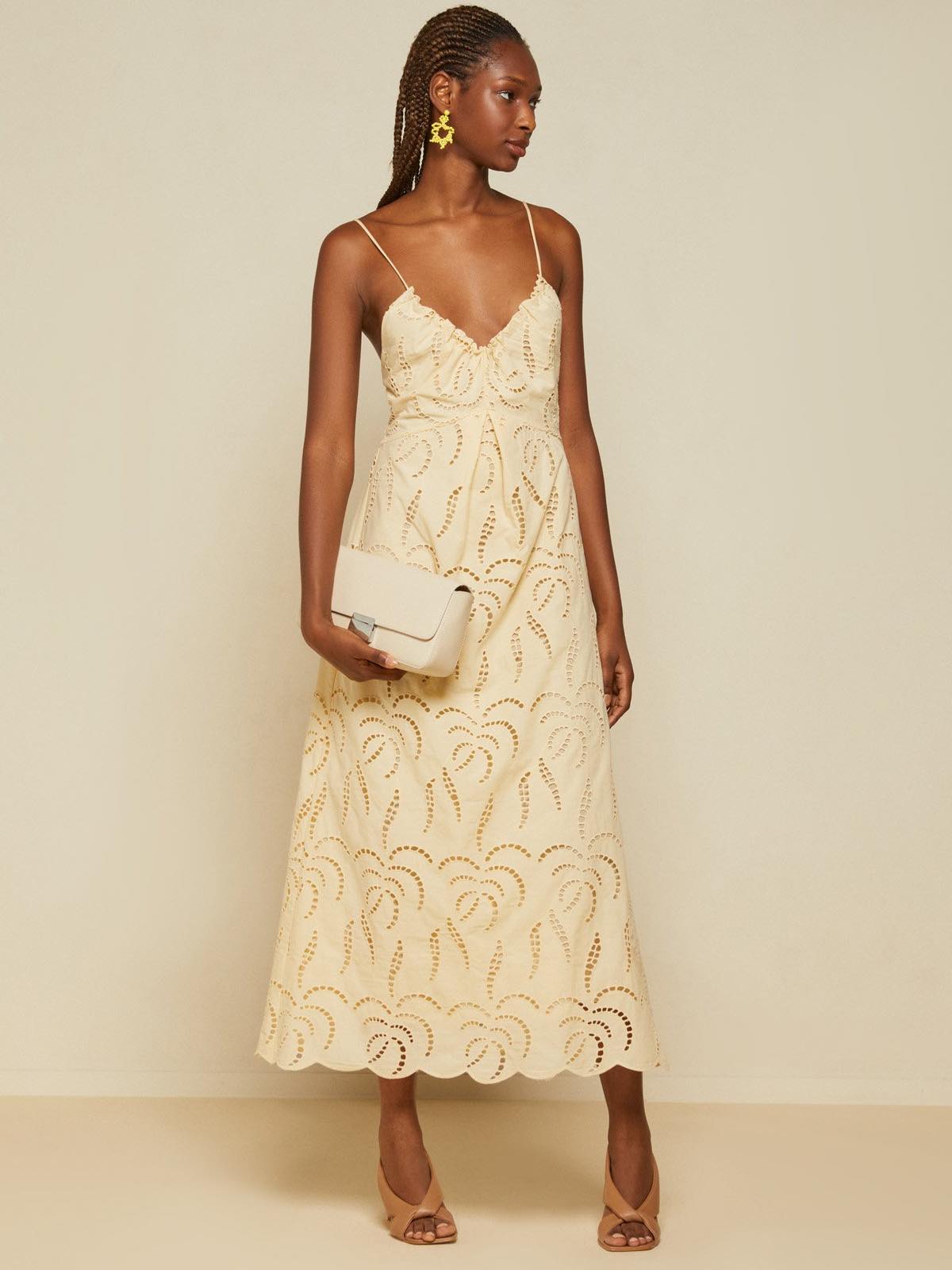 Otto d'Ame Broderie Anglaise Long Dress with a Bow – bowns cambridge