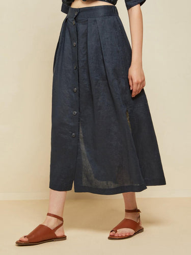 Otto-d-Ame-Linen-Long-Skirt