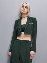 Load image into Gallery viewer, Patrizia-Pepe-Essential-Jacket-with-Zipper-Tuscany-Green
