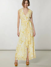 Load image into Gallery viewer, Patrizia Pepe Yellow Maxi Cinched-Waist Dress
