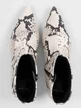 Load image into Gallery viewer, Paul -Smith-Cream-Snake-Print-sarita-Boots
