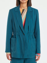 Load image into Gallery viewer, Paul-Smith-Teal-Elasticated-Waist-Blazer-W2R-349J-M31179-46

