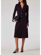 Load image into Gallery viewer, Paul-Smith-Women-s-Aubergine-jersey-Shirt-Dress
