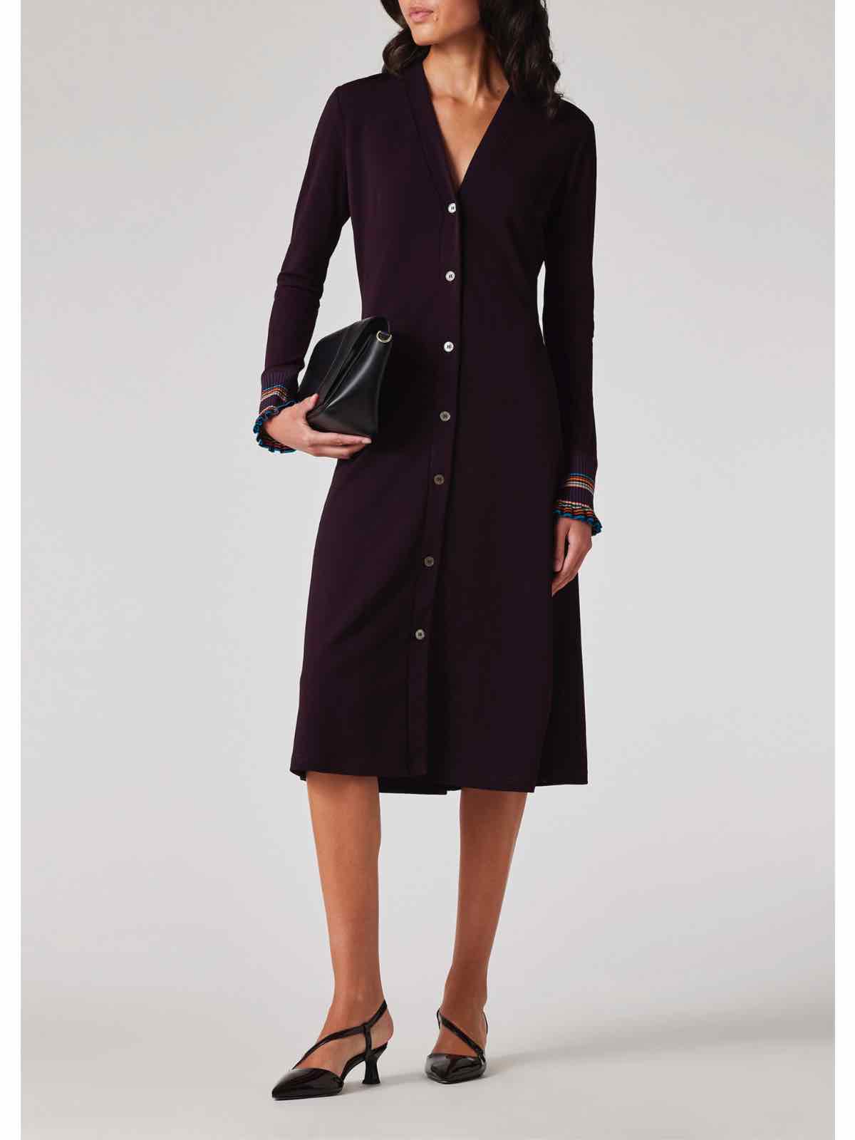 paul smith shirt dress Paul Smith Women's Aubergine Jersey Shirt-Dress – bowns cambridge