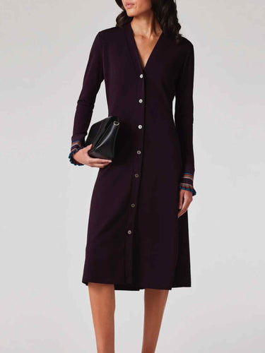 Paul-Smith-Women-s-Aubergine-jersey-Shirt-Dress