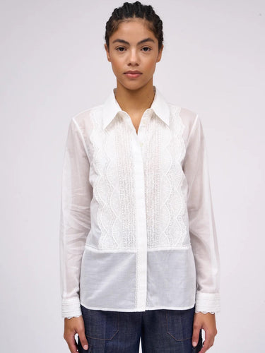 Paul-and-Joe-Women-s-COSTABRAVA-Cotton-Voile-Shirt-with-Calais-Lace