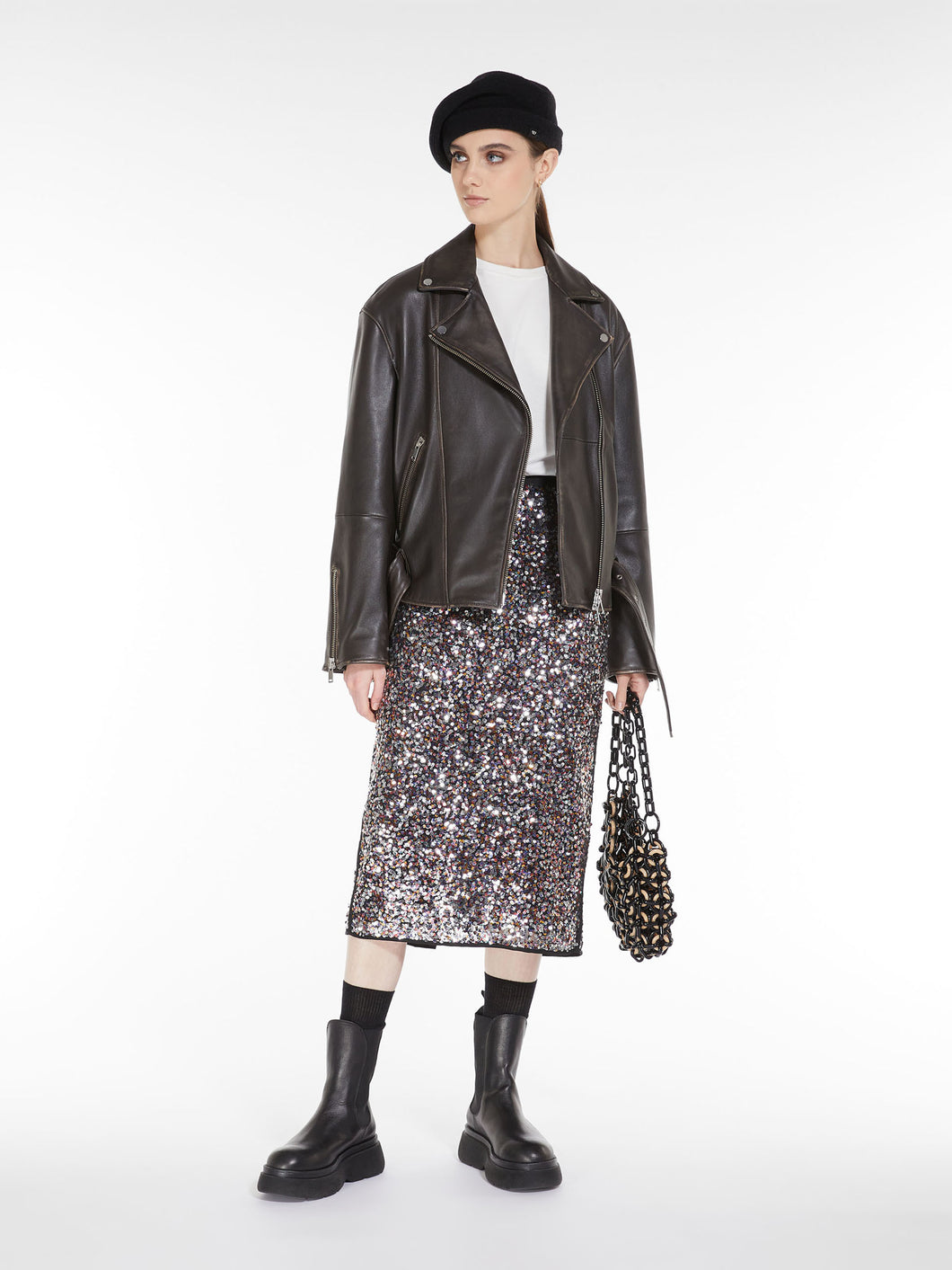 MaxMara Weekend Robert Sequin Pencil Skirt