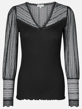 Load image into Gallery viewer, Rosemunde Long Sleeved Fine Lace Blouse
