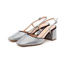 Load image into Gallery viewer, Rupert Sanderson Otranto Silver Lady Mary Janes
