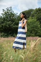 Load image into Gallery viewer, Beaumont Organic Riva Sue Bold Stripe Midnight And White Jersey Dress
