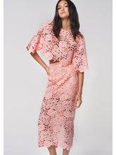 Load image into Gallery viewer, Smythe-Lace-Tee-in-Shrimp-Pink
