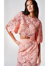Load image into Gallery viewer, Smythe-Lace-skirt-in-Shrimp-Pink
