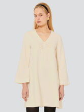 Load image into Gallery viewer, Tara-Jarmon-Rolie-Ecru-Crepe-Dress
