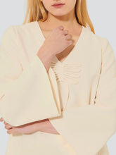 Load image into Gallery viewer, Tara-Jarmon-Rolie-Ecru-Crepe-Dress

