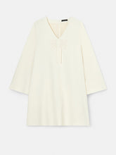 Load image into Gallery viewer, Tara-Jarmon-Rolie-Ecru-Crepe-Dress
