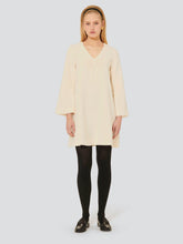 Load image into Gallery viewer, Tara-Jarmon-Rolie-Ecru-Crepe-Dress
