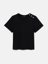 Load image into Gallery viewer, Tara-Jarmon-Tampa-Black-Jersey-T-Shirt
